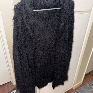 Fuzzy Crochet Style Cardigan
